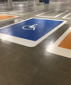 Markeringen parkeergarage invalidesymbool